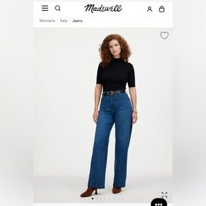 Madewell High Rise Curvy Wide Leg Jean sz 31